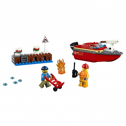 Конструктор из серии Lego City Fire - Пожар в порту 